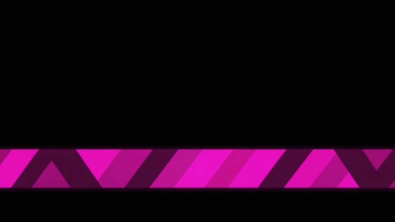 Graphique animé de tiers inférieur géométrique rose sur fond noir
