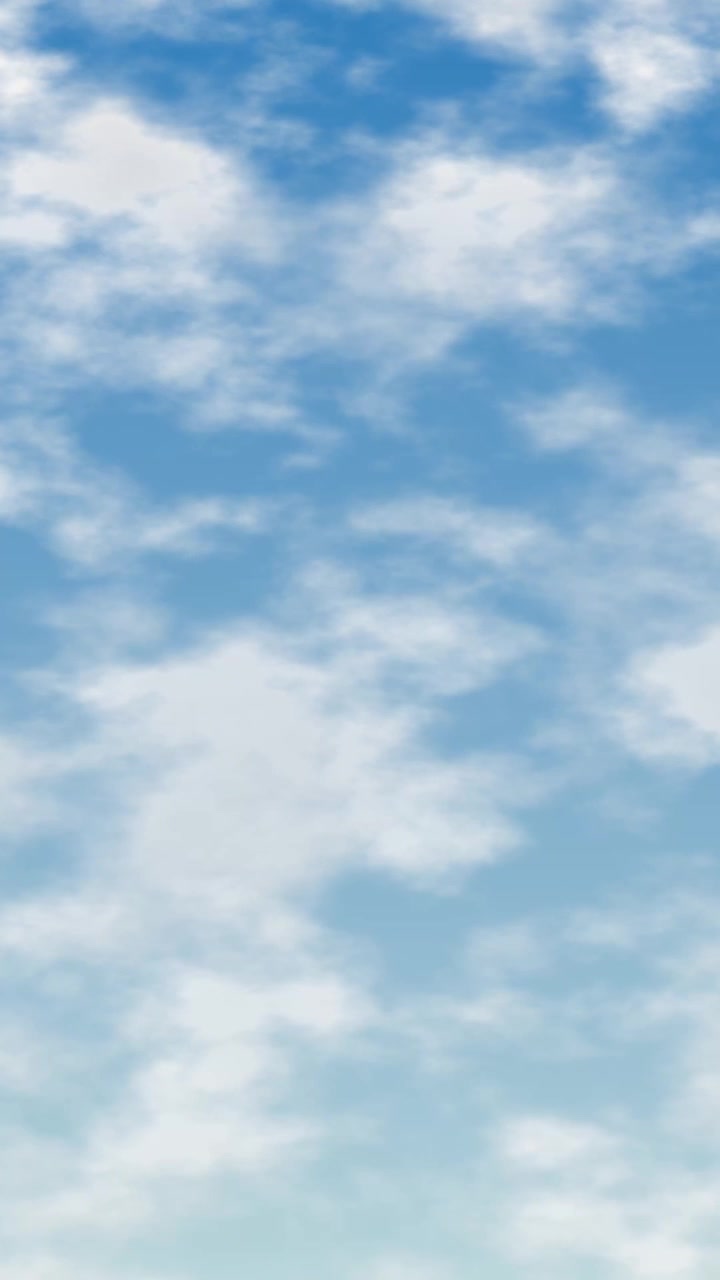 Animazione in loop continuo di soffici nuvole bianche che si muovono orizzontalmente attraverso un cielo azzurro brillante.