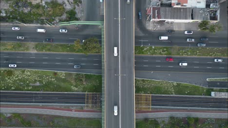 Hyperlapse-Tráfico-De-La-Ciudad-De-México,-Vista-Aérea