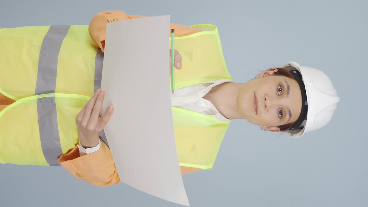 엔지니어의 수직 비디오는 카메라를 듣고 승인하지 않습니다.