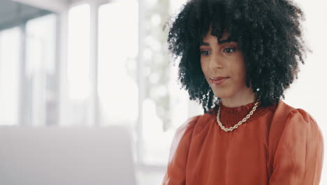 Business,-thinking-and-black-woman-in-office