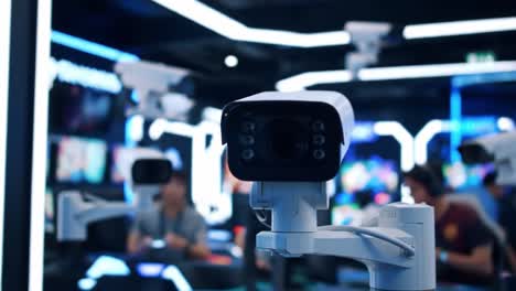innovative surveillance technology showcased in high-tech environment with state-of-the-art cameras capturing the future of security and monitoring solutions