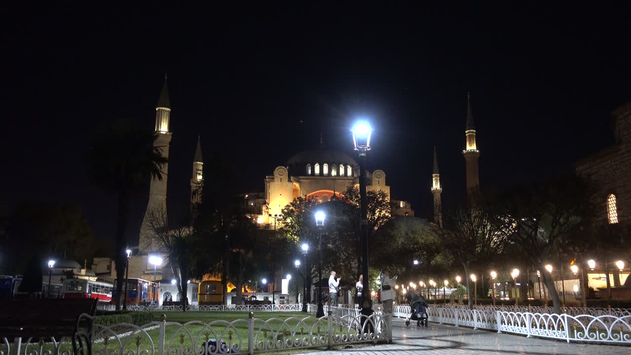 이스탄불 밤, 하기아 소피아, 술탄 아흐메트 광장