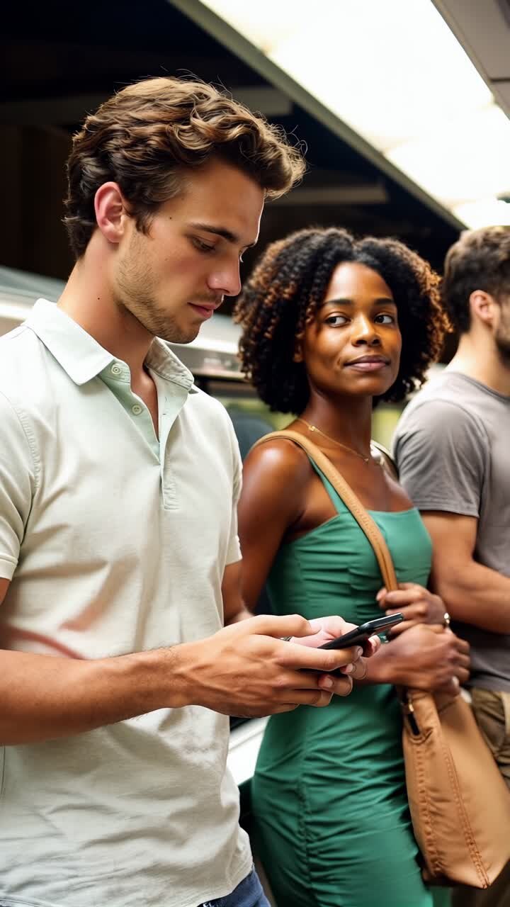 Persone su un treno della metropolitana