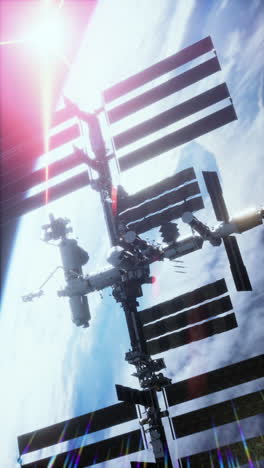 estación espacial internacional en órbita alrededor de la tierra
