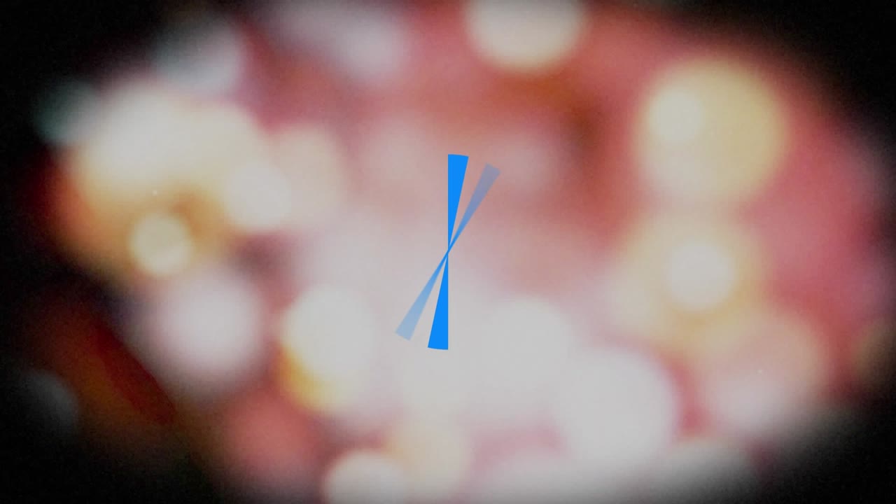Animation of moving spots of lights over black background