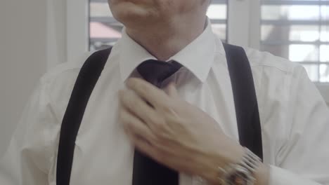 exhausted vintage business man tie