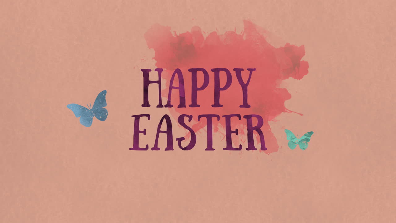 Buona Pasqua con farfalla volante su texture grunge