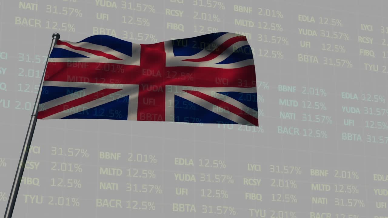 Animazione di elaborazione dati finanziari sopra persone che usano un computer