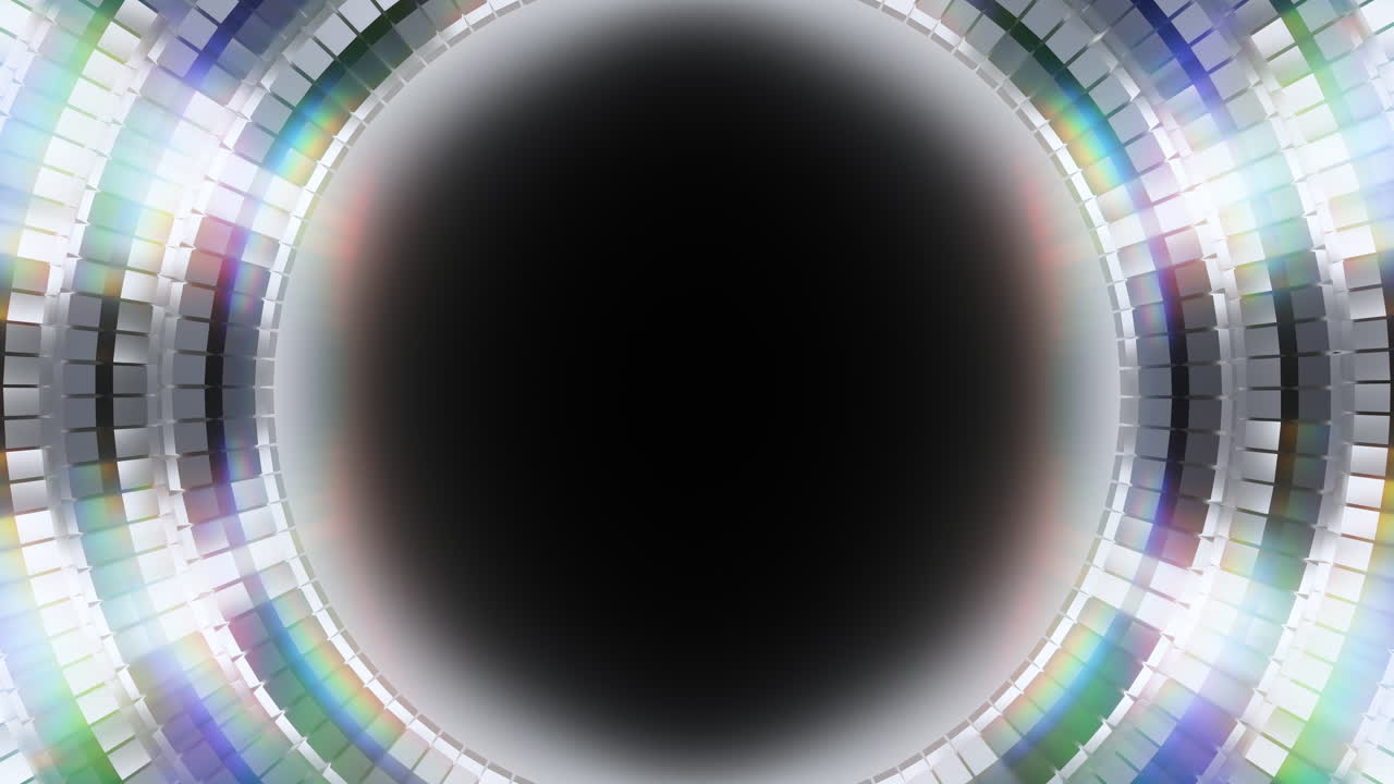 Effetto di dispersione astratto con forme curve luminose e uno spazio centrale scuro, ideale per il posizionamento del testo o il layout.
