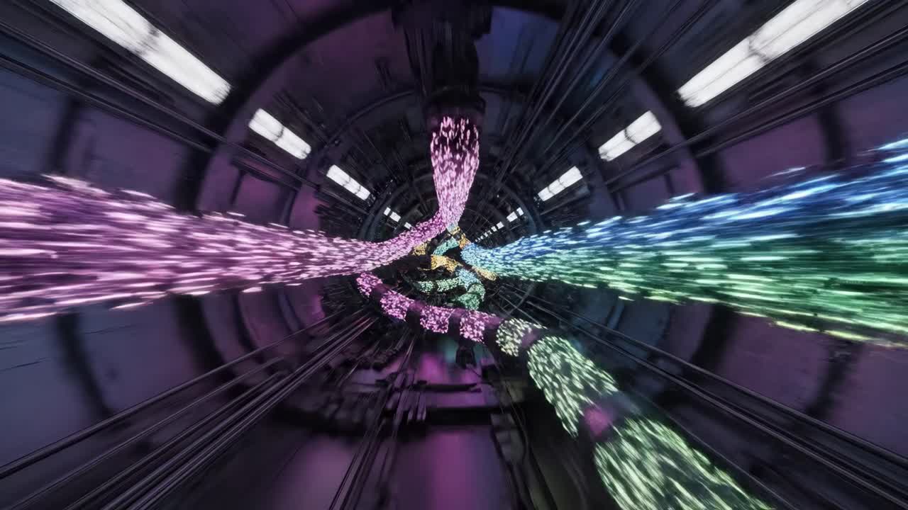 Abstract Tunnel of Lights and Motion