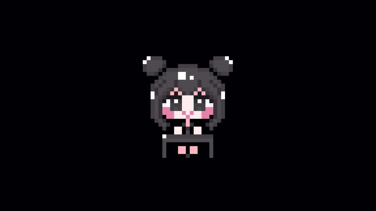 Pixel girl 02 sit at a desk Looping animation. 1080p (6).mov