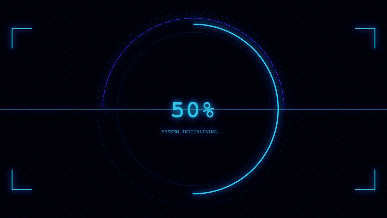 Digital System Loading Interface with Percentage Counter