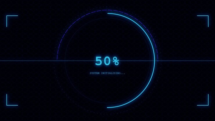 Digital System Loading Interface with Percentage Counter