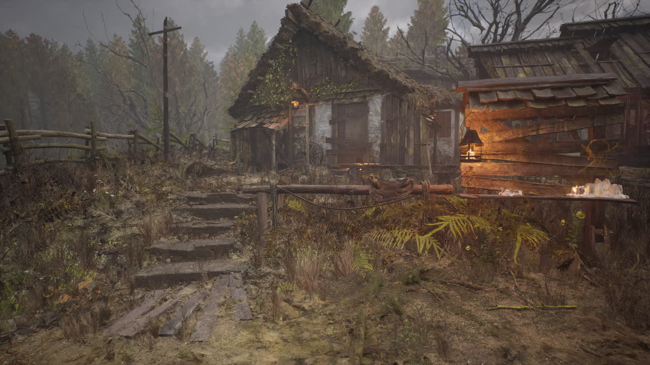 리투아니아 에 있는 울타리 를 가진  ⁇ 은 농장