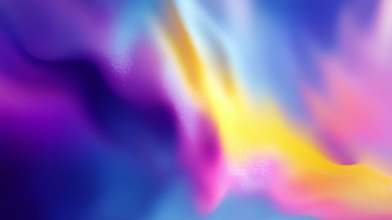 A Vibrant Abstract Composition Featuring Fluid Blends of Purple, Blue, Yellow, and Pink Hues Creating a Dreamlike Atmosphere in a Colorful Digital Landscape