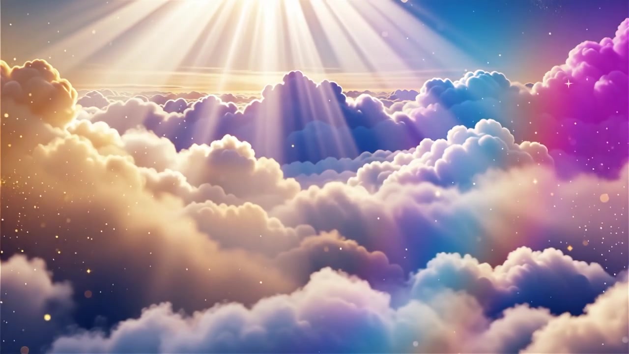 Christian Heavenly Light Worship Background