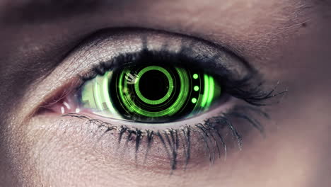 diseño de código tecnológico en el ojo humano