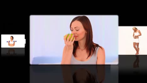montaje que ilustra estilos de vida saludables