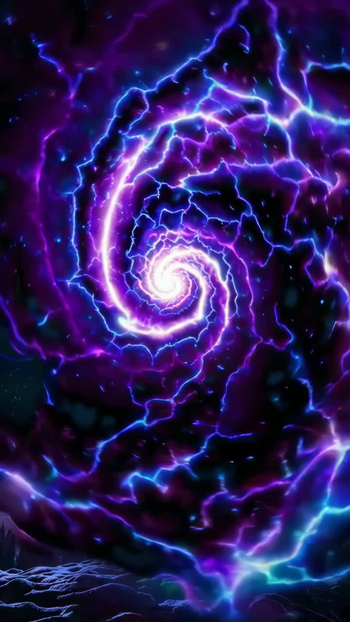 Mystical Spiral Vortex of Lightning and Energy