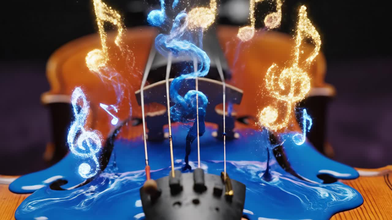 Violin and Music Notes