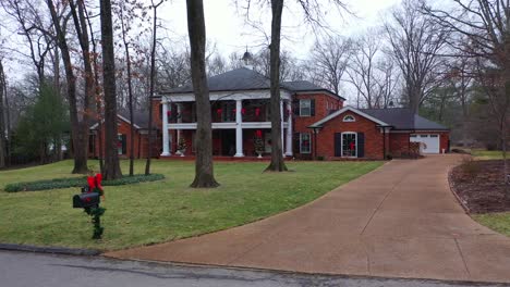 beautiful video of fortuna missouri homestead in rural missouri during a cloudy afternoon and the view of its beautiful background