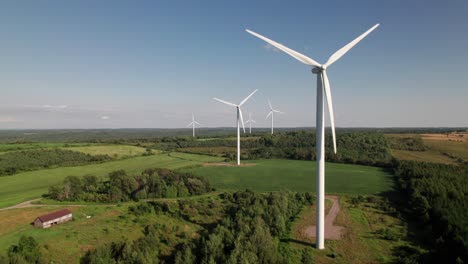 quintessential wind farm in canadian countryside, 4k