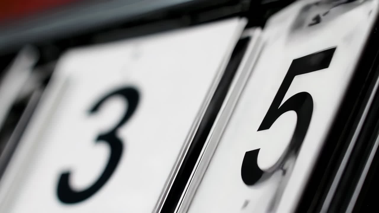 Close-up of a Flip Clock