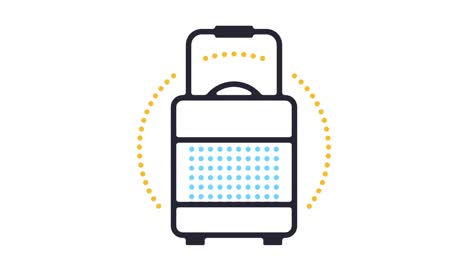 luggage line icon animation