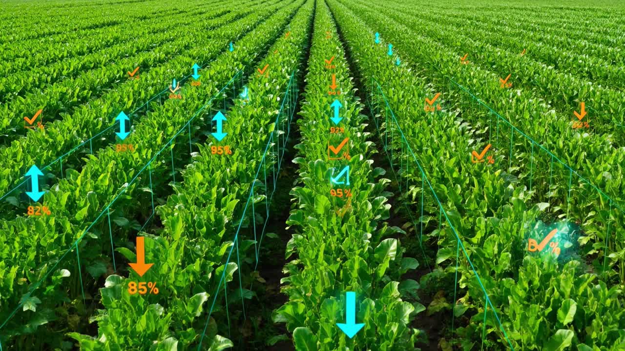 Smart Farming-teknologi til overvågning af afgrødevækst på grønne marker