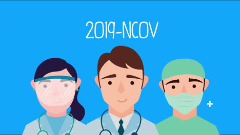 doctors staff with covid19 pandemic