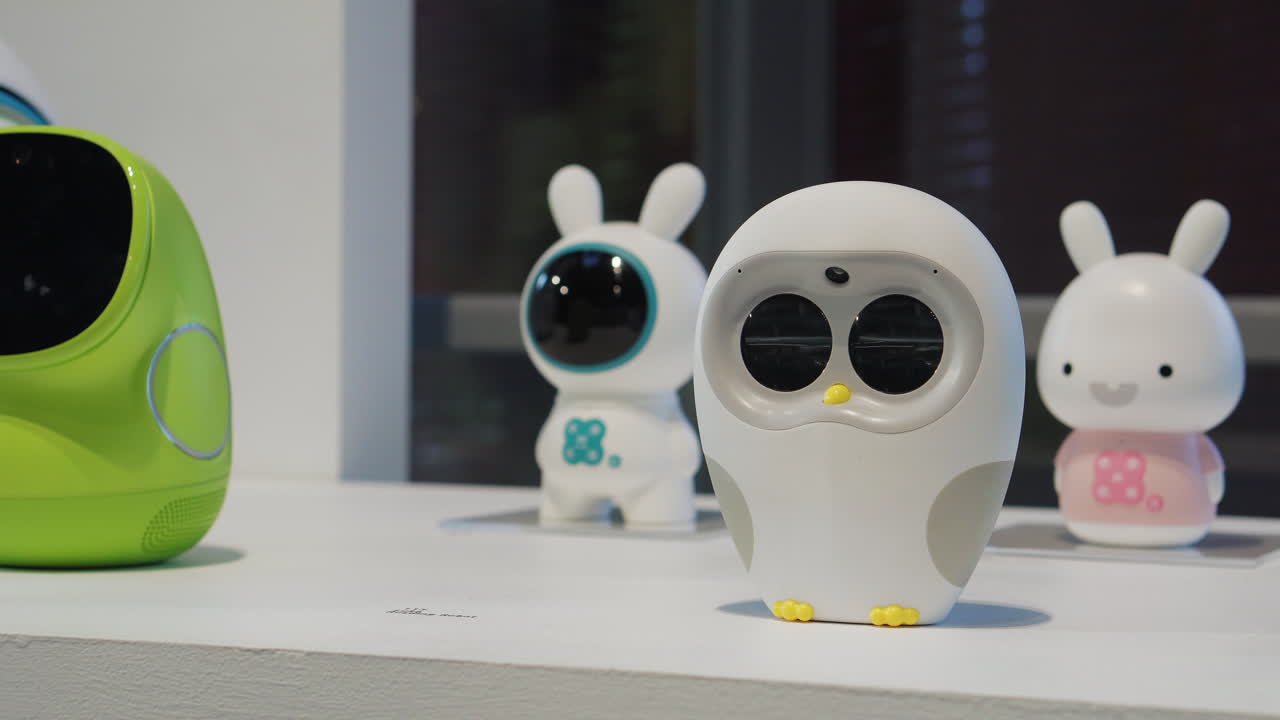 Cute Robot Toys on Display