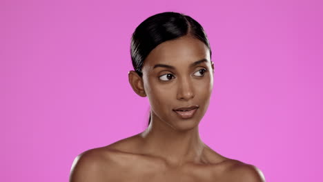 beauty, cosmetics and indian woman with body care