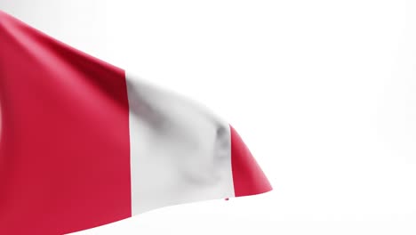 flag of peru waving against white background