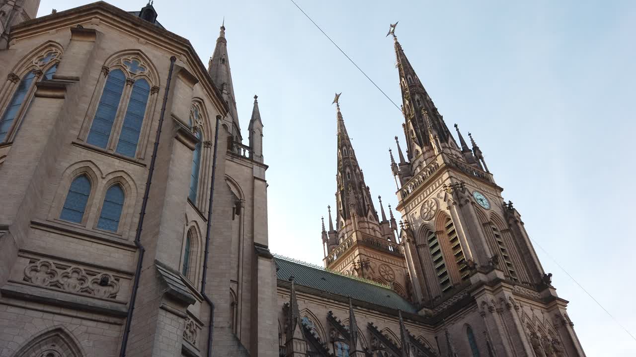 Neogothic style Catholic Church Basilica Our Lady of Luján in Argentine Skyline