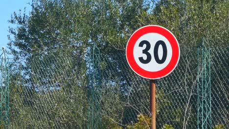 speed limit sign in the country