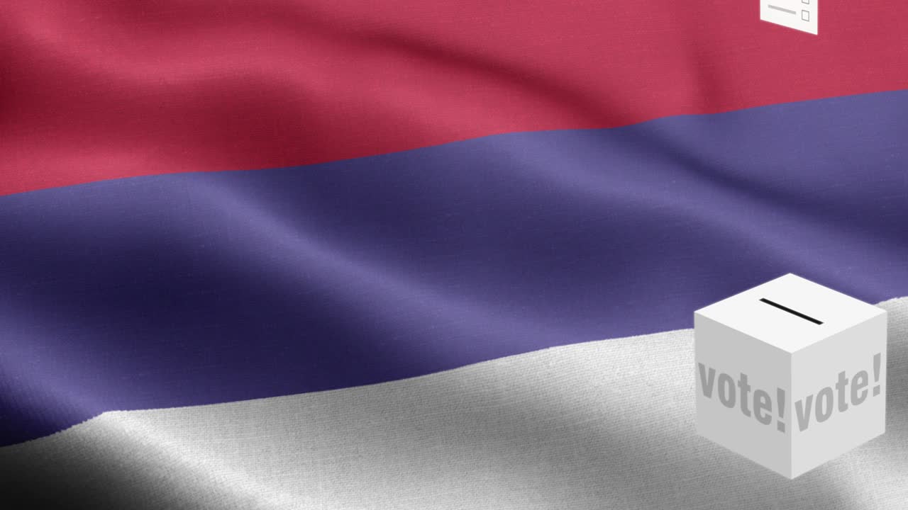 republika srpska를 위한 투표용지 선택 - 발 앞의 투표용지 - 선거 - 투표 - republika srpska의 발 - republika srbska 발 높은 세부 사항 - 국가 발 republika srps ka 파동 패턴 루프 가능한 요소