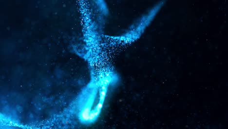 animación abstracta de partículas voladoras con borrón de movimiento