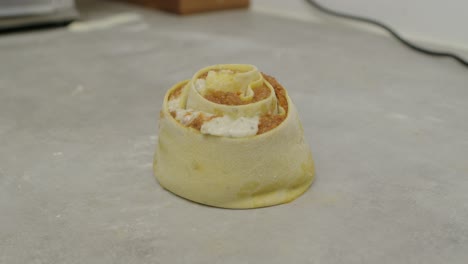 rolled lasagne on kitchen cooking table