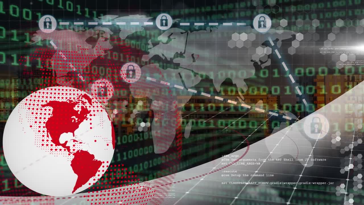 데이터 프로세싱에 대한 지구의 애니메이션