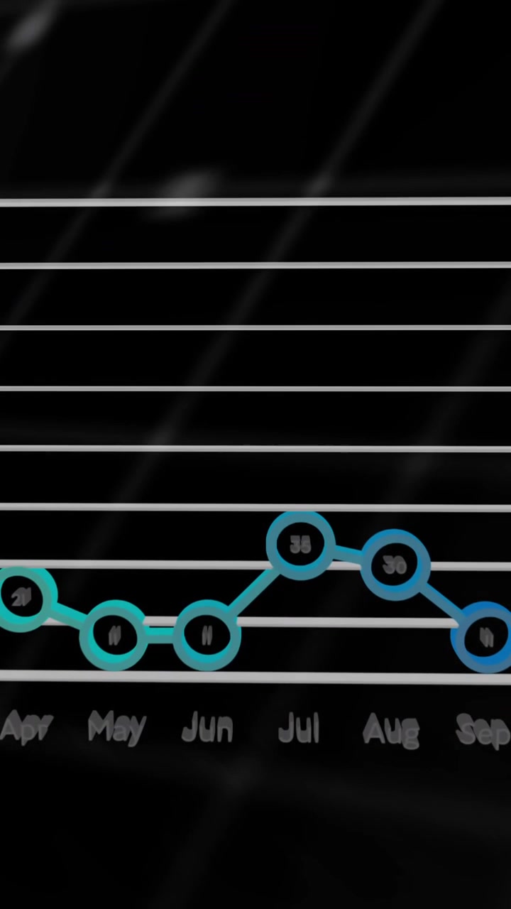 Animating line graph over digital world map background