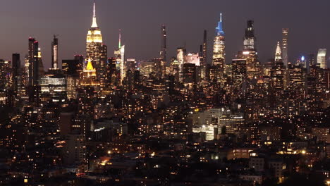 stunning night view of the new york city skyline