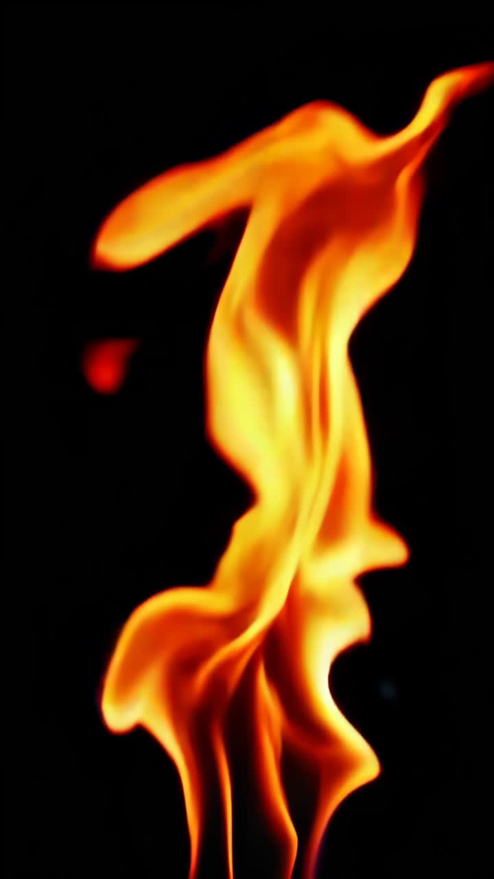 Abstract Flames on a Black Background