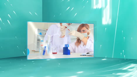 montaje de ciencia y química