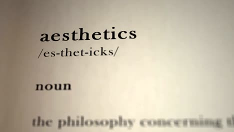 aesthetics definition