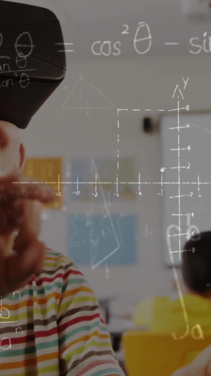 Animation of mathematical equations over schoolchildren using vr headsets