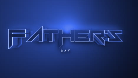 celebrar a papá con un elegante logotipo del día del padre sobre un fondo azul