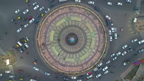 Aerial-view-of-1090-Chauraha-Gomti-Nagar,-DR-AMBEDKAR-DWAR,-Lucknow-metro-and-Lucknow-charbagh-railway-station-and-Lucknow-city