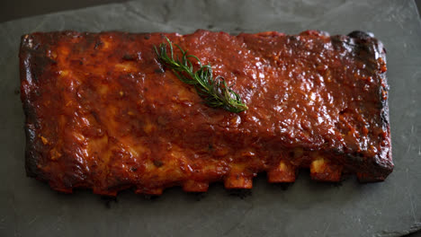 grilled and barbecue ribs pork with bbq sauce-2