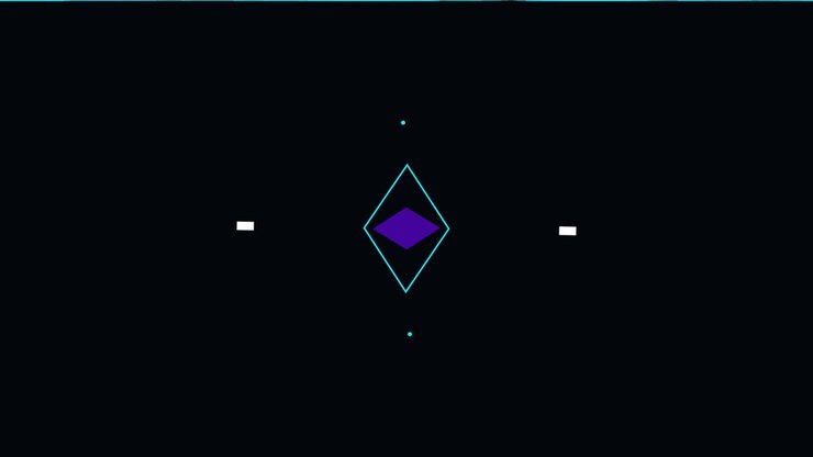 Abstract Geometric Diamond Animation with Rotating Elements